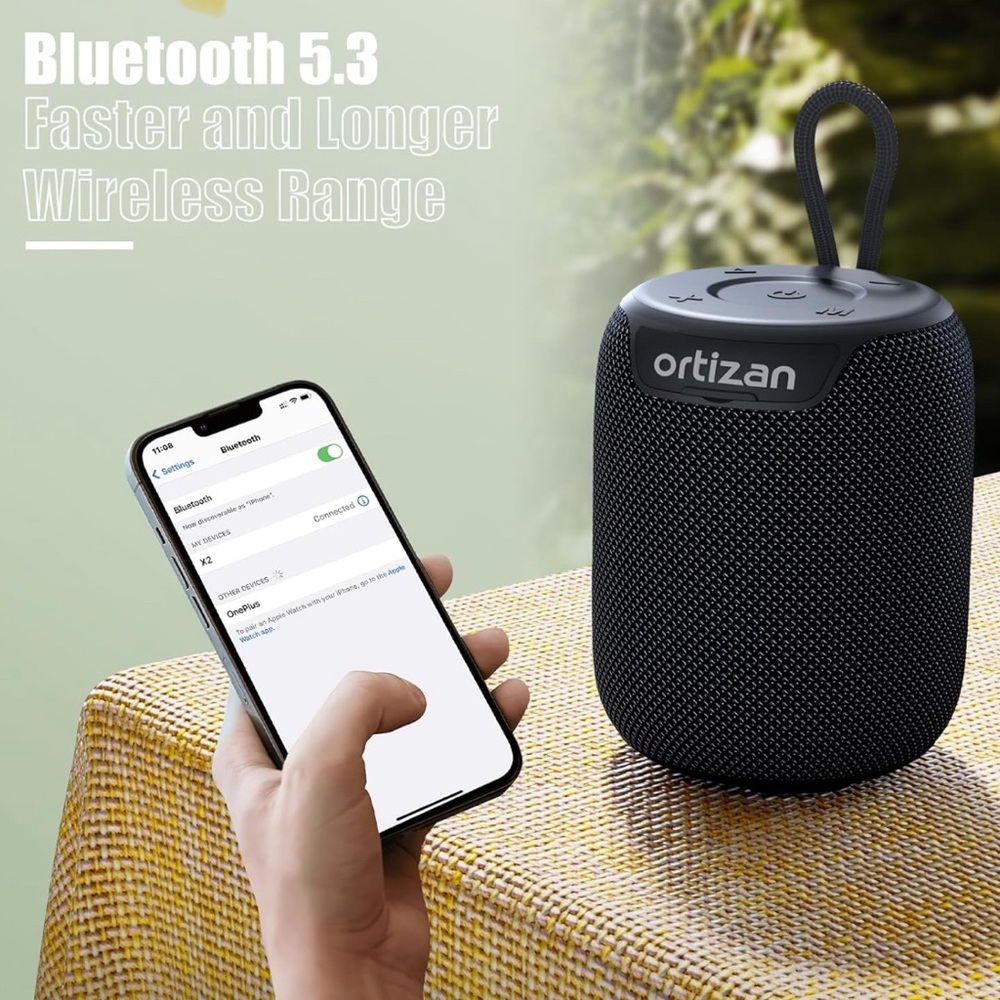 Ortizan Portable Bluetooth Speaker with Big Sound, Bass,Waterproof, 15H